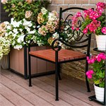 деревянное садовое кресло ДПК металл влагостойкое