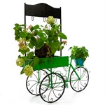 стильная велотелега металл дерево зеленая 207 см