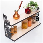 настенная полка Листья монстеры 702-260B-DL60 металл ЛДСП