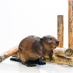 Фигура садовая Бобёр малый U09389 стеклопластик h=35 см U09389 - фото 123266