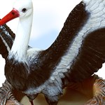 Садовая фигура Аист в гнезде