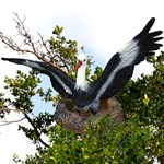 Гнездо с аистом из полистоуна