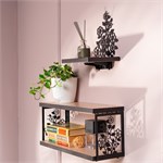 Полка настенная Сакура 150-234 ЛДСП и металл 150-234B - фото 123347