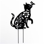 декоративная фигура кошка металл 30 см