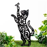 фигура садовая Кошка с бабочкой 801-503R