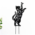 декоративная фигура кошка металл 41 см