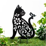 фигура садовая Кошка с бабочкой 801-508R