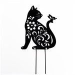 садовый декор кошка с бабочкой разборная 801-508R