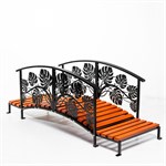 декоративный мостик металл и ДПК для сада