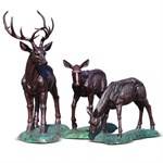 Садовые фигуры из стеклопластика Олени