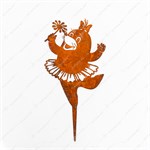 фигура крот -балерина цв.кортен