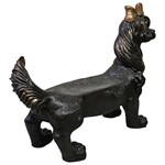 Собака с бантом лавка из стеклопластика