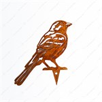 птица в цвете кортен