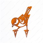 птица в цвете кортен