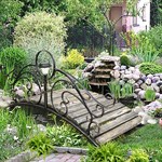 Мост с фонарем фото