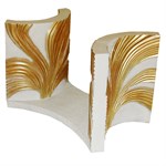 Стеклянный стол Полусферы F05012