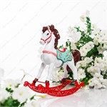 Фигура декоративная Лошадка-качалка U09467-Met цв.красный полистоун h=30 см U09467-Met - фото 126347