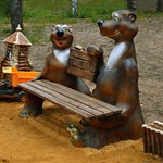 Детская скамейка Медведи