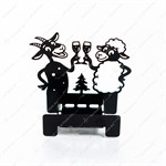Подсвечник интерьерный новогодний Год Козы 730-315 металл 10*4*9 см 730-315B - фото 127221