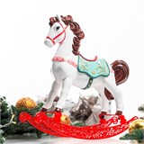 Фигура декоративная Лошадка-качалка U09467-Met цв.красный полистоун