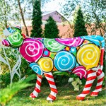 Фигура рекламная Корова h=190 см U07493-Candy стеклопластик