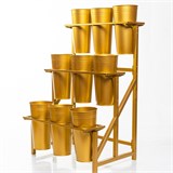Стойка флористическая 3-х ярусная с вазами 97-004-12-R металл 90*90*108 см 17238 - фото 127881