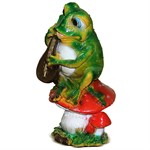Садовая фигура лягушка с домрой