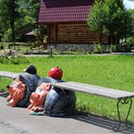 Лавка для сада Еж с яблоком U07877М - фото 14569