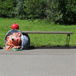 Лавка для сада Еж с яблоком U07877М - фото 14570