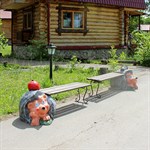 Лавка для сада Еж с яблоком U07877М - фото 14571