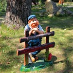 Фигурка для сада мужичок с забором
