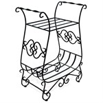 Дровница с полкой