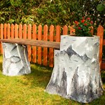 Лавка садовая Пни березовые