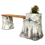 Лавка для сада Пни