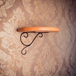 Полка на стену для цветов 13-201 металл и дерево 13-201 - фото 17147