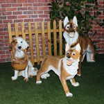 Комплект садовых фигур собаки Комплект садовых фигур собаки