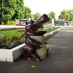 Парковая урна бегемот