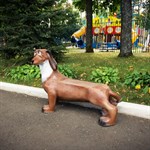 Дачная лавка собака