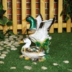 Садовая фигурка утка с селезнем