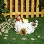 Фигура для сада курица с цыпленком