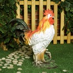 Садовая фигурка петух с горшком Садовая фигурка петух с горшком