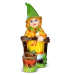 Садовая фигура Гном девочка