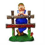  Садовая фигура Мужичок с забором