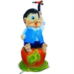 Садовая фигура Поливалка Еж на яблоке