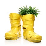 Кашпо для цветов сапог фото