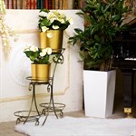 Металлическая подставка для цветов 