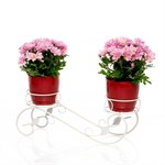 Подставка на подоконник для двух кашпо с цветами 14-932 цв белый 14-932 - фото 32939