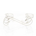 Подставка на подоконник для двух кашпо с цветами 14-932 цв белый 14-932 - фото 32940