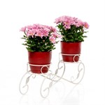 Подставка на подоконник для двух кашпо с цветами 14-932 цв белый 14-932 - фото 32942