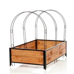 Высокая грядка с дугами